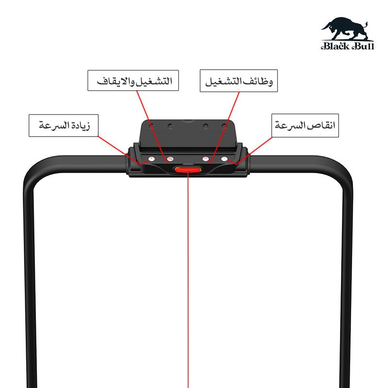 ⁦جهاز المشي القابل للطي بلاك بول مع بلوتوث وتطبيق | محرك بقوة قصوى ٢ حصان، سرعة ١–١٠ كم/ساعة، حمولة ١٢٠⁩ - الصورة ⁦4⁩
