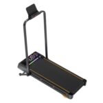 Black Ball UMW B106 Treadmill with 12% Automatic Incline, Handrail, Remote Control, LED Display, and Bluetooth, 120 kg Weight Capacity - Black