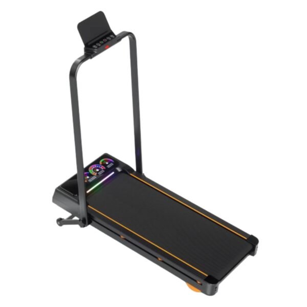 Black Ball UMW B106 Treadmill with 12% Automatic Incline, Handrail, Remote Control, LED Display, and Bluetooth, 120 kg Weight Capacity - Black