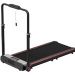 2-in-1 Foldable Electric Treadmill with LED Display and Remote Control UMWBP104 - Black