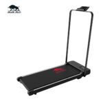 Black Bull Treadmill with Vibration, Handrails, and App | 2-horsepower motor, 1–8 km/h speed, 100 kg weight capacity