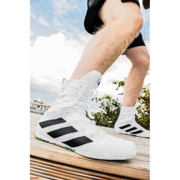 Adidas Hog 4 Boxing Shoes, White × Black