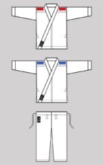 الكوميتيه المعاد تدويره، الكاراتيه، توكايدو (WKF)، سترتان + بنطال واحد - Image 9