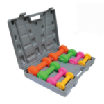 Neoprene dumbbells with an ABS bag